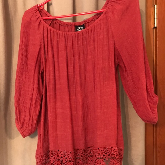 Peasant blouse burnt orange - Picture 1 of 3